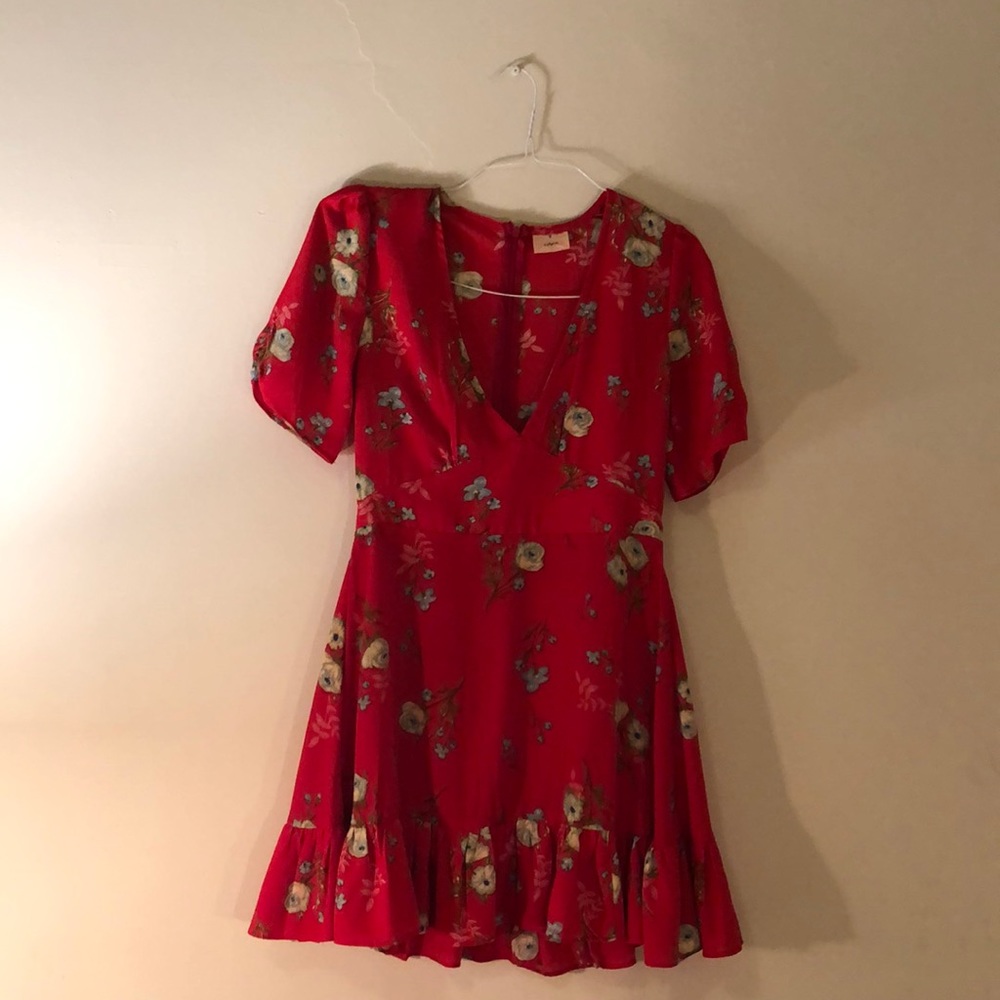 Gorgeous red flower dress